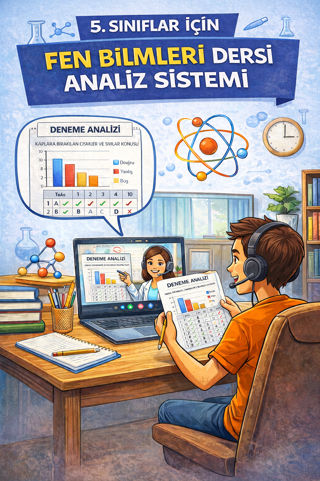 5.sınıflar için Fen Bilimleri Dersi Analiz Sistemi