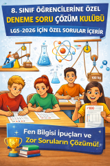 8.SINIF ÖĞRENCİLERİNE ÖZEL DENEME SORU ÇÖZÜM KULÜBÜ