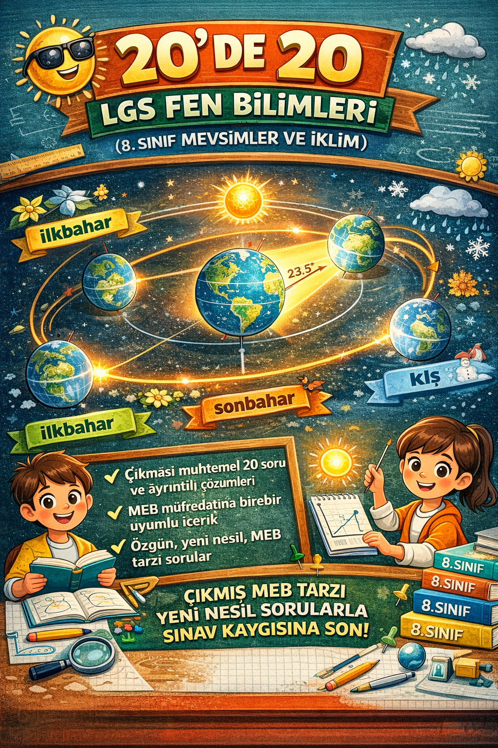 TARIK ÖLMEZ İLE 20’ DE 20 LGS FEN BİLİMLERİ ( 8.SINIF MEVSİMLER VE İKLİM )