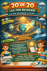 TARIK ÖLMEZ İLE 20’ DE 20 LGS FEN BİLİMLERİ ( 8.SINIF MEVSİMLER VE İKLİM )