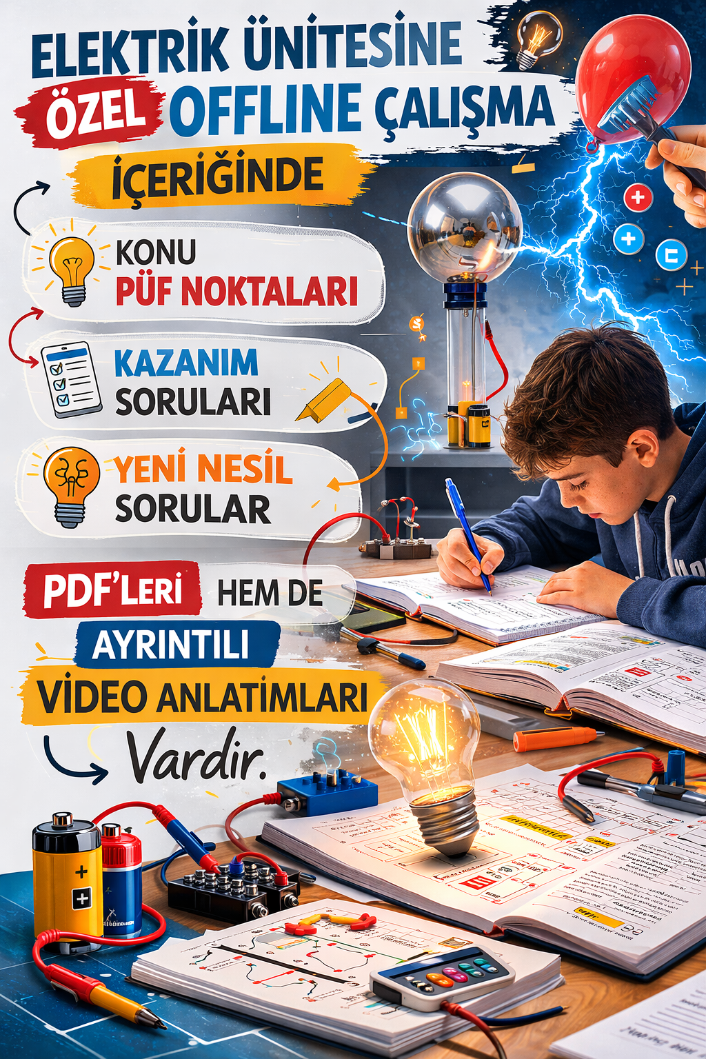 Elektrik Yükleri ve Elektrik Enerjisi ( 8.sınıf  LGS )